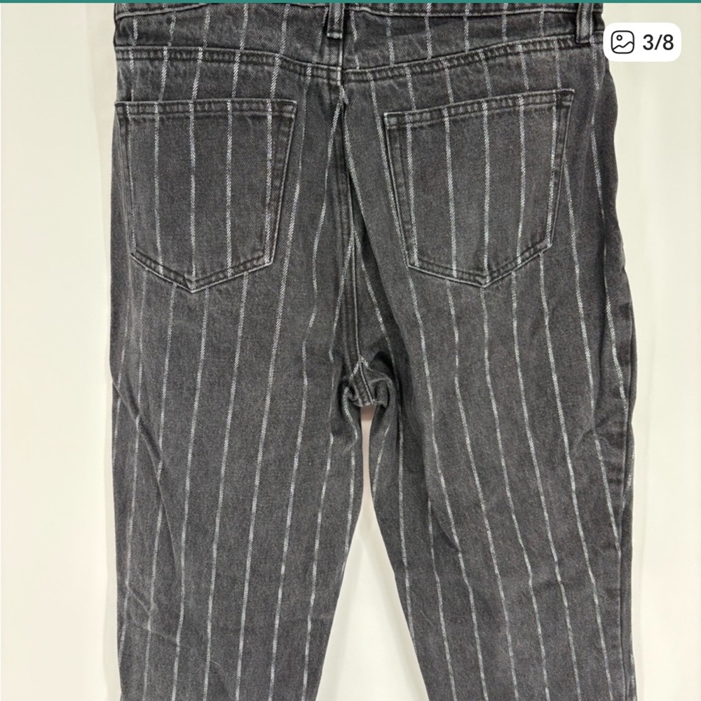 PacSun Charcoal Striped High Rise Jeans